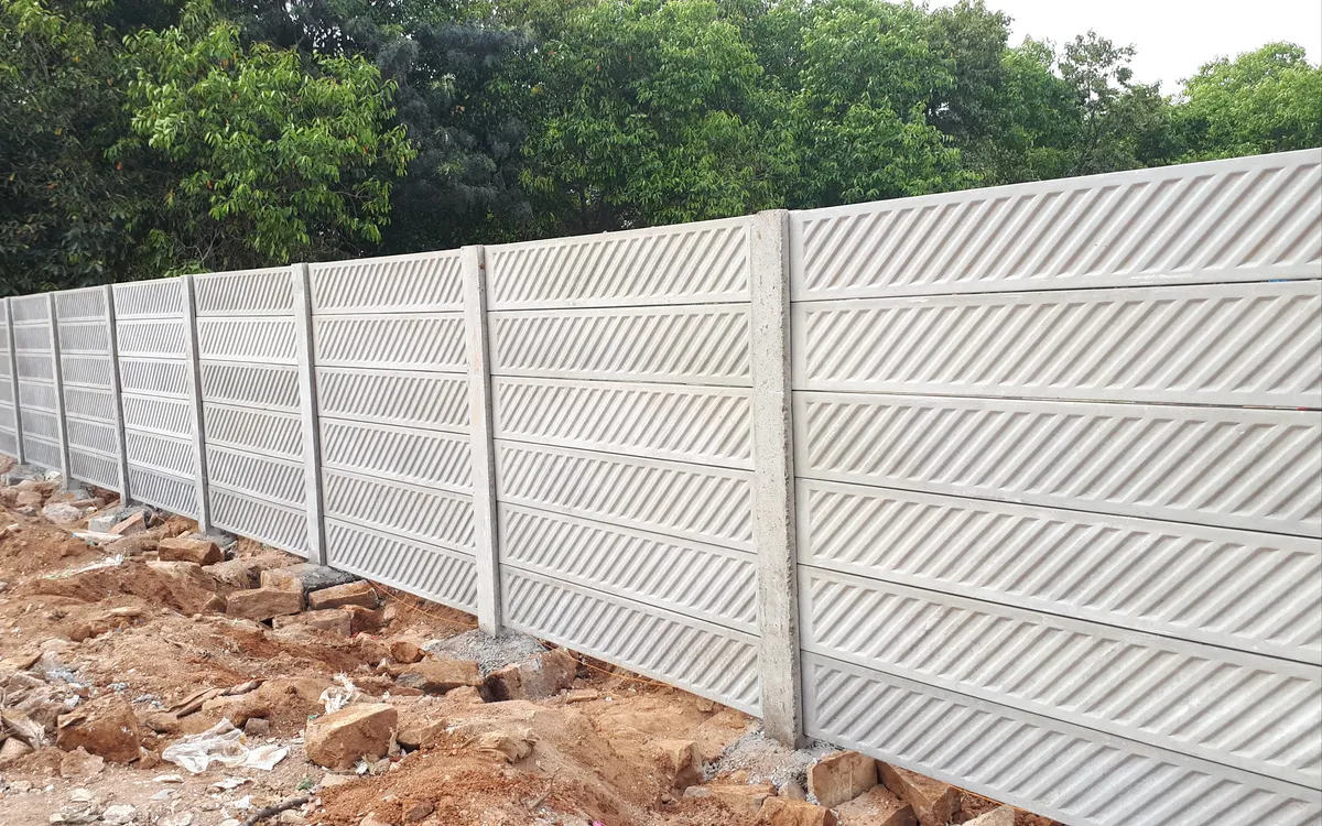 Pre-case Compound Wall